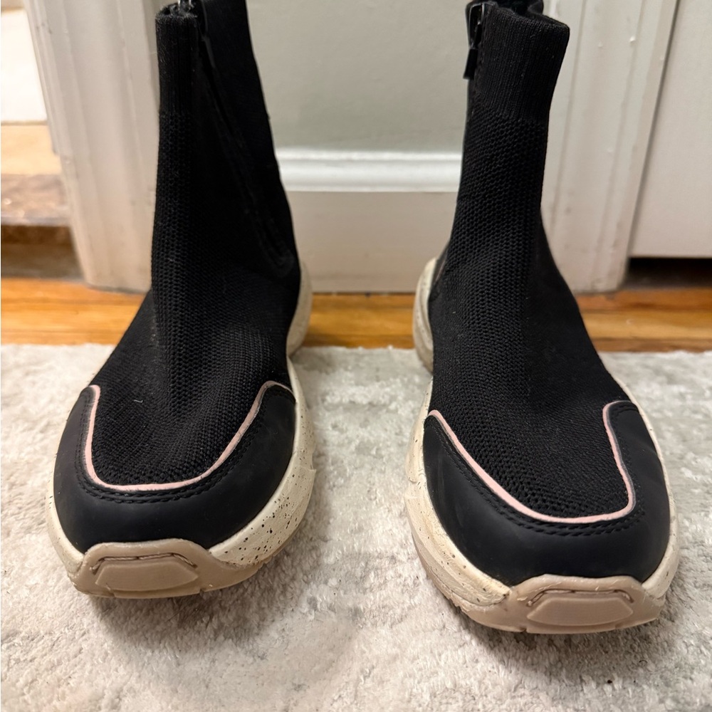 Black and Pink Sock Top Sneakers